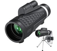 10x50 Monocular with Smartphone Holder Tripod for Adults Kids, HD Powerful Lens Prism Portable Monocular Scope with Clear for Bird Watching Hunting Hiking Trave