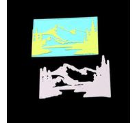 10x6.8cm Landscape Cutting Dies Cut Stencils for Card Making Scrapbook Album Decoration,Embossing Stencil Template