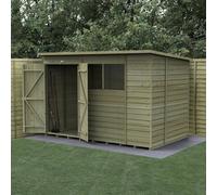10x6 Forest 4Life Pent Shed with Double Doors - 10x6 Forest 4Life Pent Shed with Double Doors - With Installation on customers prepared base