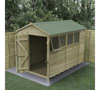 10x6 Forest Timberdale TG Pressure Treated Double Door Apex Shed - With 3 Fixed Windows and 1 Opening Window - With Installation