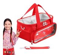 10x6x5.9in Carrying Case For Toniebox, Storage Carrier Bag For Tonie Characters With Shoulder Strap And Handle For Audio Accessories, Home Outdoor Hand Bag For Ton-ies Audio Player And Dolls - Red