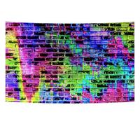 10X7FT Fabric Graffiti Colorful Brick Wall Backdrop 80's 90's Hip Hop Disco Birthday Graduation Party Retro Block Portrait Photo Studio Props Decorations Banner Photography