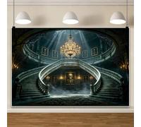 10x7ft Halloween Gothic Haunted Mansion Staircase Photography Backdrop