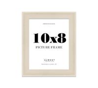 10x8" Cream Picture Frame - Rustic Wood Industrial Effect Photo Frame for Wall Display, Ideal for Posters, Prints & Home Décor, Wall Hooks and Kickstand, 32mm Edge - 1 Pack