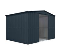 10x8 Globel Apex Metal Shed in Grey