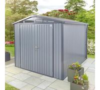 10x8 Hex Living Alton Apex Metal Shed in Anthracite Grey