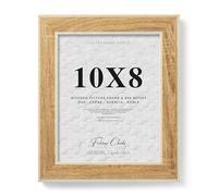 10x8 Oak Photo Frame with White Washed Trim, 10x8 Picture Frame Wooden Photo Frame for Home, Office or Gift Display Scandinavian Style