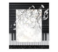 10x8 Photo Frame Piano Key Notes Photo Frames with Stand Hanging Hook Wall Tabletop Decor Picture Frames