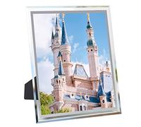 10x8 Picture Frames Glass Photo Frame Personalized Wedding Family Landscape or Portrait Frame Display on the Wall & Tabletop for Home Decoration Silver C