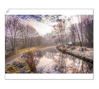 10x8 Print of View of mackerel sky and frosty morning at the Cromford Canal, Derbyshire (24892625)