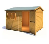 10x8 Shire Lewis Premium Shed with Door in Right Side in shiplap