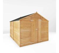 Mercia Overlap Apex Windowless Value Shed 10 x 8ft, Brown