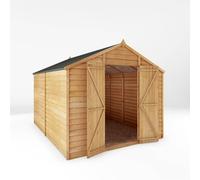 Mercia Overlap Apex Windowless Value Shed 10 x 8ft, Brown