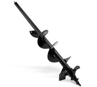 10x80cm Garden Auger for Cordless Drill, Upgrade Heavy Duty Dual-Blade Conical Head Bulb & Post Hole Digger,Large-Hole Ground Auger for Fencing, Drainage, Fertilizing,Black