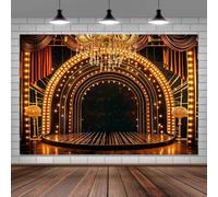10x8ft Backdrop Photography,1920s Retro Black and Gold Photo Background Roaring Roaring 20s Party Birthday Wedding Party Decor Banner Photo Booth Props