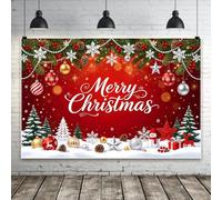 10x8ft Merry Christmas Backdrop Holiday New Year Celebrate Background | Happy Celebrate Backdrop Snowman Banner, Party Decorations Xmas Background Decor,No Washing，Reuse，Vinyl
