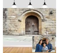 10X8ft Stone Wall Door Backdrop Old City Jerusalem Buildings Backdrop Israel Cityscape Jerusalem Background Room Decor Banner Photo Props Supplies