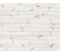 10x8ft White Wood Plank Texture Backdrop, Rustic Horizontal Panels Vinyl | Light Distressed Wooden Board Planks Photo Background Whitewashed Wood Flat Lay Mat for Food Product Display Video Conference