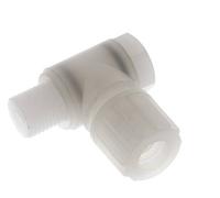 10x8mm & G1/4'' PVDF Elbow Compression Fitting with Male Threads with Banjo Bolt 10 bar