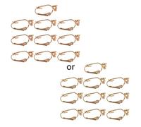 10xClip-on Earring Converters with Big Enough Open Loop Non Pierced Comfort Skin Not Leave Mark Hold Tightly Silver Gold Earring Organizer Box