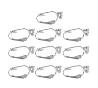 10xClip-on Earring Converters with Big Enough Open Loop Non Pierced Comfort Skin Not Leave Mark Hold Tightly Silver Gold Earring Making Kit Gold