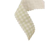 10Yards 25/38MM Plaid Fabric Lace Wavy Edge Stripe Printed Ribbon Hair Bow Accessories Flower Material Wedding(Color11,38MM)