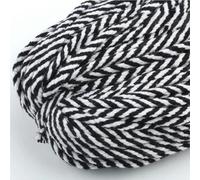 10Yards 5mm Colored Twisted Cord Rope 100% Cotton Rope Cords Craft Decorative Twisted DIY Handmade Bag Drawstring Accessories-Black white-5mm 10yards