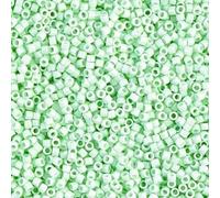 11/0 Miyuki DELICA Seed Beads Rocailles, Opaque Light Mint Green (DB1496), Glass, Japan (5 Grams)
