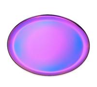 11.02 inch Rainbow Color Round Stainless Steel Tray,Diameter 28cm Jewelry Cosmetics Storage Tray,Multi-Purpose Tray for Display and Decoration