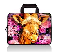 11" 11.6" 12" 12.1" 12.5" inch Laptop Carrying Bag Chromebook Case Notebook Ultrabook Bag Tablet Cover Neoprene Sleeve Fit Apple MacBook Air Samsung Google Acer HP DELL Lenovo Asus (Cute Giraffe)