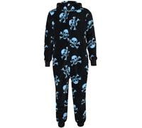 (11-12 Years, Black & Blue) Unisex Black & Blue Fun Print A2Z Onesie One Piece Set