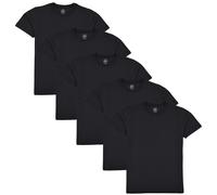 (11-12 Years, Black) Kids Unisex Pack Of 5 Plain PE School T Shirts