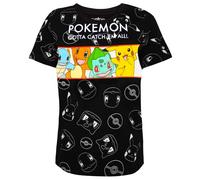 (11-12 Years, Black/White) Pokemon Boys Characters T-Shirt
