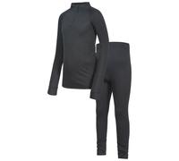 (11-12 Years, Black X) Trespass Unite360 Kids Thermal Base Layer Set