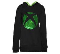 (11-12 Years, Black) Xbox Childrens/Kids Logo Sequin Flip Hoodie