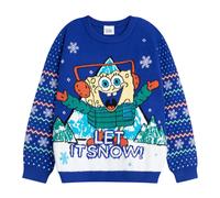 (11-12 Years, Blue/Multicoloured) SpongeBob SquarePants Childrens/Kids Let It Snow Jumper
