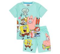 (11-12 Years, Blue) SpongeBob SquarePants Childrens/Kids Short Pyjama Set