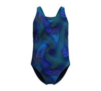 (11-12 Years, Deep Blue) Speedo Girls Printed One Piece Swimsuit