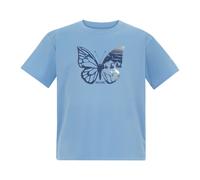 Regatta Childrens Aria Butterfly T-Shirt - Denim Blue - 11-12 Years - Denim Blue - 50% Polyester/50% Recycled Polyester