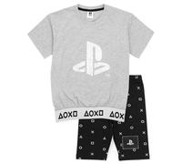 (11-12 Years, Grey/Black) Playstation Girls Short Pyjama Set