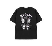 (11-12 Years) Hello Kitty Short Sleeved T-Shirt (Girls Black)