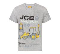 (11-12 Years) JCB Short Sleeved T-Shirt (Boys Grey)