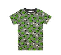 (11-12 Years) Minecraft Short Sleeved T-Shirt (Boys Green)