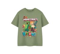 Short Sleeved T-Shirt Minecraft Green 11-12 Years