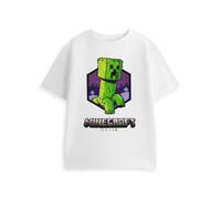(11-12 Years) Minecraft Short Sleeved T-Shirt (Boys White)