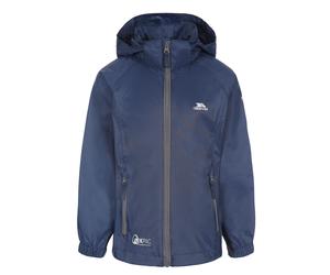 (11-12 Years, Navy/Carbon) Trespass Qikpac X Waterproof Packaway Jacket
