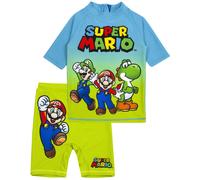 (11-12 Years) Nintendo Super Mario 2 Piece Swim Set (Boys Blue)