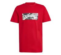 (11-12 Years, Red/Light Grey/Black) Adidas Childrens/Kids Camo Logo Cotton T-Shirt