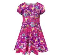 Shopkins Girls Pink Short Sleeve Skater Dress - 11-12 Years