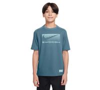 (11-12 Years, Smokey Blue/Glacier Blue) Nike Boys Swoosh Dri-FIT T-Shirt